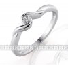 Prsteny Klenoty Budín zásnubní dívčí diamantový prsten s bílým diamantem z bílého zlata 3860038 0 53