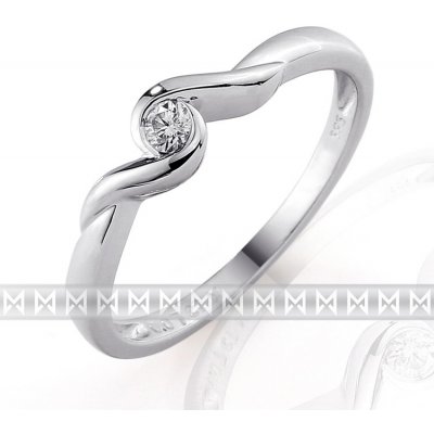 Klenoty Budín zásnubní dívčí diamantový prsten s bílým diamantem z bílého zlata 3860038 0 53 – Hledejceny.cz