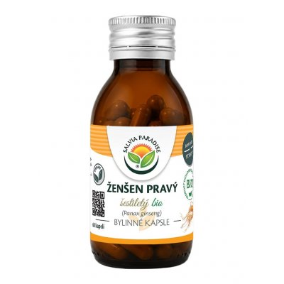 Salvia Paradise Ženšen pravý 6letý Ginseng kapsle BIO 60 kapslí – Hledejceny.cz