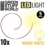 Green Stuff World LED dioda teplá bílá 5 mm 10 ks – Zboží Mobilmania
