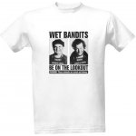 Tričko s potiskem Mokri bandite Sam doma pánské bílá – Zboží Dáma