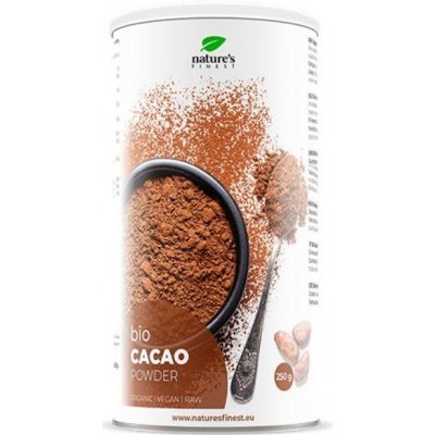 Nature's Finest Cacao Powder Bio 250 g – Zboží Mobilmania