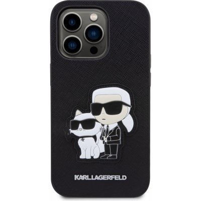 Pouzdro Karl Lagerfeld PU Saffiano Karl and Choupette NFT iPhone 14 Pro Max černé