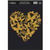 Nášivka Zlatá nažehlovací nálepka 21x30 cm - srdce Aladine