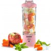 Mixér, šlehač SmoothieJet přenosný USB smoothie mixér 600 ml - voděodolný - model 2023 Světle růžová