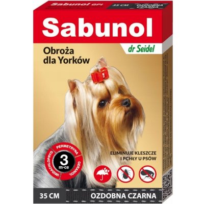 Sabunol růžový obojek proti blechám a klíšťatům pro psa yorkšírského teriéra 35 cm – Zboží Dáma