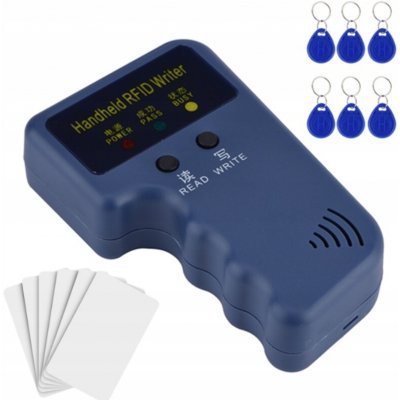 Sada RFID 125 kHz s kopírkou, 6x přívěsek na klíče, 6x karta – Zboží Živě