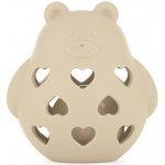 PETITE&MARS Hračka silikonová s chrastítkem Bear Basil Desert Sand – Zboží Dáma