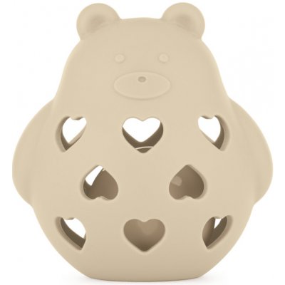 PETITE&MARS Hračka silikonová s chrastítkem Bear Basil Desert Sand – Zboží Dáma