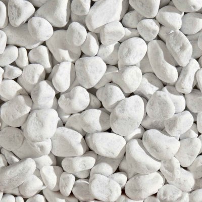Zafido (distributor) Okrasné valounky Bianco Carrara 25 - 40 mm 25 kg – Zboží Dáma