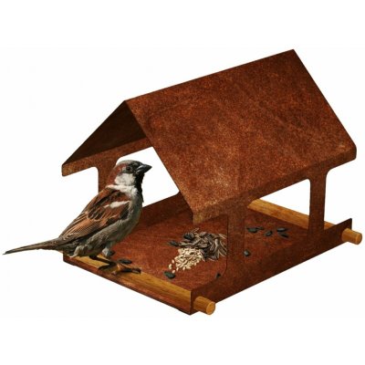 Corgarden Nido Ptačí krmítko 30 x 25 x 23 cm corten 1039 – Hledejceny.cz