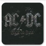 CurePink Tácek pod sklenici AC/DC Rock Of Bust 10x10cm korek – Zboží Dáma