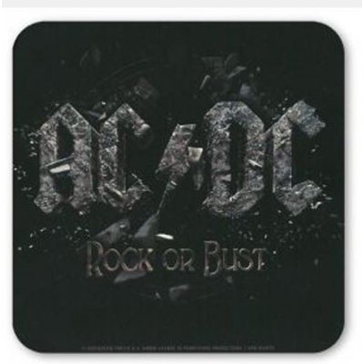 CurePink Tácek pod sklenici AC/DC Rock Of Bust 10x10cm korek – Zboží Dáma