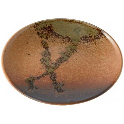 MIJ Jídelní talíř WABI SABI 25 cm hnědá keramika