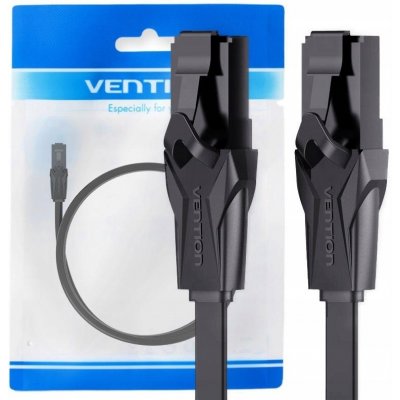 Vention IBABL Flat CAT6 UTP Patch, 10m, černý – Zboží Živě