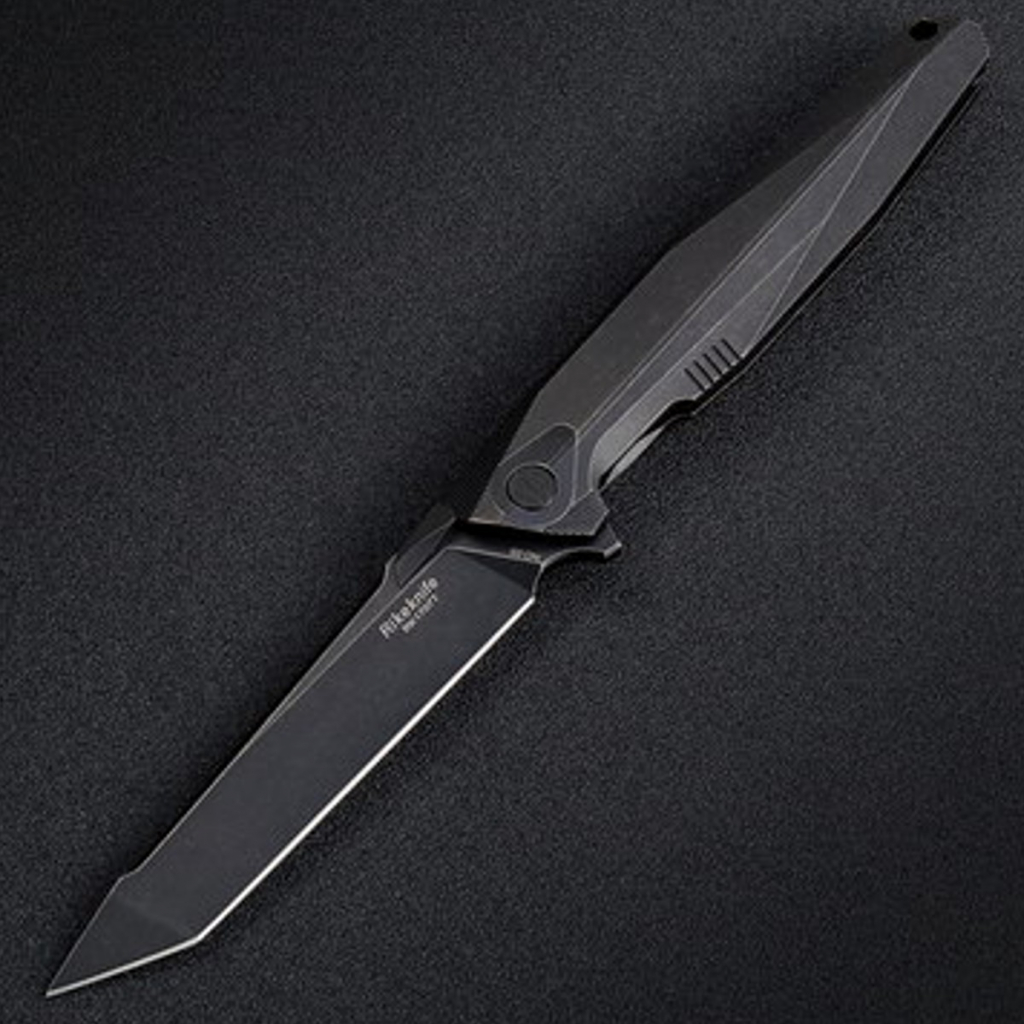 Rike Knife Integral Frame Lock Knife Smokewash Titanium 1707T-B