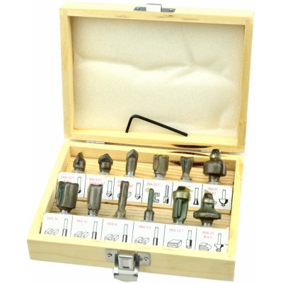 Geko Sada tvarových fréz na dřevo 12ks G01200 – Zboží Mobilmania