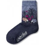 Vlnka Dětské ponožky s ovčí vlnou Merino láska tmavě modrá obuv dětské – Sleviste.cz