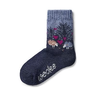 Vlnka Dětské ponožky s ovčí vlnou Merino láska tmavě modrá obuv dětské – Sleviste.cz