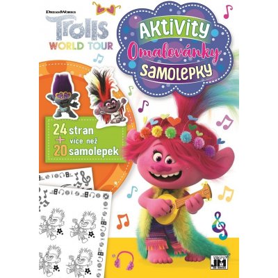 Tvarované omalovánky se samolepkami Trollové 2 kolektiv – Zboží Mobilmania