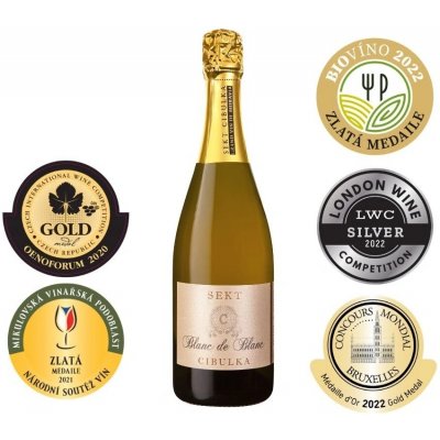 Cibulka Sekt Blanc de Blancs 2019 12,5% 0,75 l (holá láhev) – Hledejceny.cz