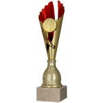 Plastová trofej Zlato-červená 37 cm – Zbozi.Blesk.cz