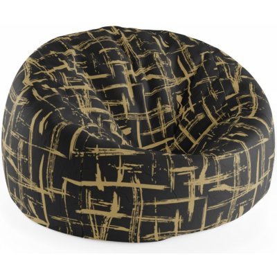 Sablio sedací vak Cocoon zlaté malování 115 x 75 cm x 45 cm – Hledejceny.cz