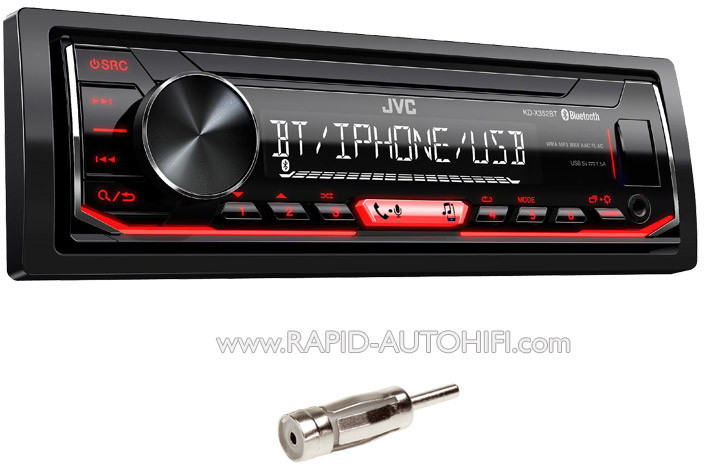 JVC Autoradio KD-X352BT Bluetooth USB iPhone Android Laufzeitkorrektur 2 Pre-Out 