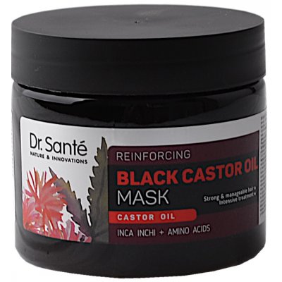 Maska pro obnovu struktury vlasů Dr. Santé Reinforcing Black Castor Oil Mask - 300 ml – Hledejceny.cz
