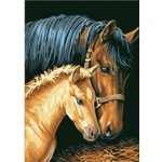 Norimpex Diamantové malování Klisna s hříbětem 30 x 40 cm – Zboží Mobilmania