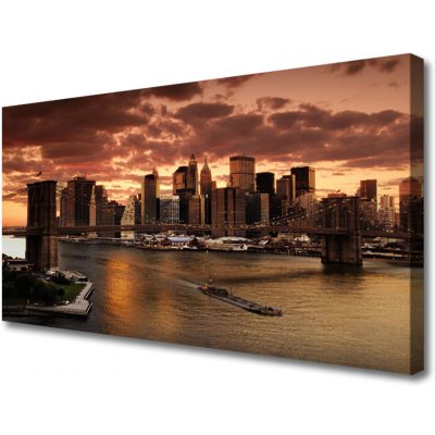 Obraz na plátně Město Brooklynský Most 100x50 cm – Sleviste.cz