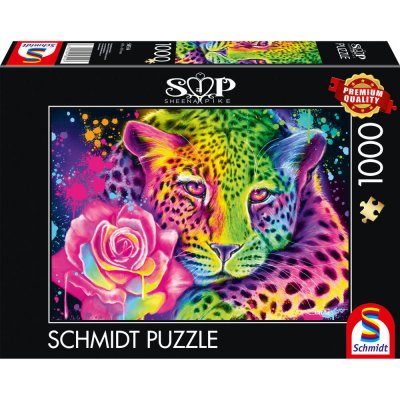 SCHMIDT Neon Leopard 1000 dílků – Zboží Mobilmania