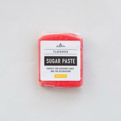 SweetArt potahovací a modelovací hmota vanilková Coral Red 250 g – Sleviste.cz