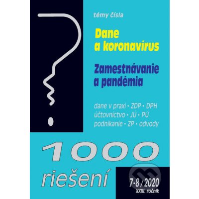 1000 riešení 7-8/2020 - Mimoriadne opatrenia v súvislosti s koronavírusom - Poradca s.r.o.