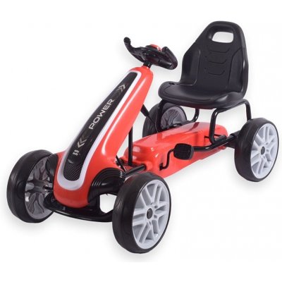 Go kart Milly Mally Dětská šlapací motokára Power červená – Zboží Dáma