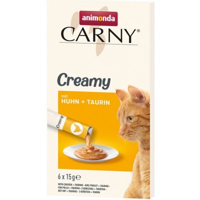 Carny Adult Creamy s kuřecím a taurinem 6 x 15 g