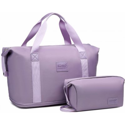 KONO set variabilní cestovní taška a kosmetická taštička fialová – Zboží Mobilmania
