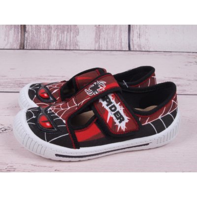 3F bačkory přezůvky plátěnky NEPTUN 3Sk3/ černočervené Spider – Sleviste.cz