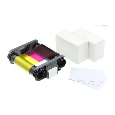 BADGY YMCKO, barevná páska pro tiskárny Badgy + 100 PVC karet (0,76mm) (CBGP0001C) – Zboží Živě