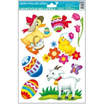 Room Decor Okenní fólie bez lepidla velikonoční s kůzletem 30 x 20 cm – Zboží Dáma