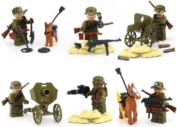 Figurky / Minifigurky WW2 vojáci 2. světová válka čínská armáda LEGO  kompatibilní sada 8ks + těžké zbraně od 299 Kč - Heureka.cz