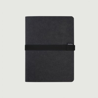 Planoo Kroužkové pevné desky A5 s gumičkou černá – Zboží Živě