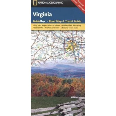 Virginia USA cestovní mapa GPS komp. NGS – Sleviste.cz