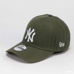 New Era 39THIRTY MLB League Essential New York Yankees Olive White – Zboží Dáma