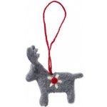 Klippan Švédsko Plstěná dekorace Reindeer grey sob 7 x 6 cm – Hledejceny.cz