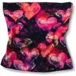 Esito bavlněný nákrčník Duhová srdce černá – Zboží Dáma