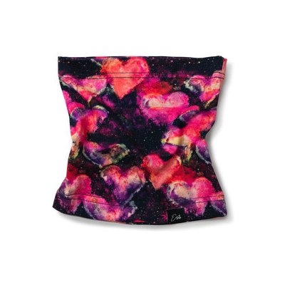 Esito bavlněný nákrčník Duhová srdce černá – Zboží Dáma