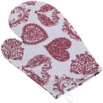 Bellatex Kuchyňská chňapka krajkové srdce - vínová, šedá chňapka 28x18 cm – Hledejceny.cz