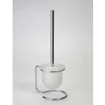 Bemeta design Omega - WC štětka, miska sklo, na postavení, bílý kartáč 104113102 – Hledejceny.cz