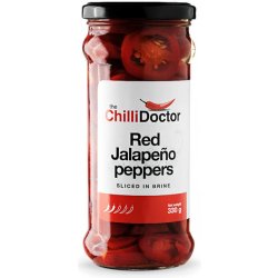 The ChilliDoctor Nakládané Red Jalapeño chilli papričky krájené 330 g